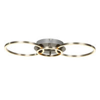 STROPNÍ LED SVÍTIDLO, 68/30/7,5 cm - barvy niklu, Basics, kov/plast (68/30/7,5cm) - Novel