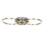 LED-DECKENLEUCHTE 68/30/7,5 cm   - Nickelfarben, Basics, Kunststoff/Metall (68/30/7,5cm) - Novel