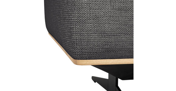 ECKSOFA Dunkelgrau Struktur - Eichefarben/Dunkelgrau, Design, Holz/Textil (163/305cm) - Novel