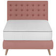 BOXSPRINGBETT 120/200 cm  in Rosa  - Rosa, Design, Holz/Textil (120/200cm) - Carryhome