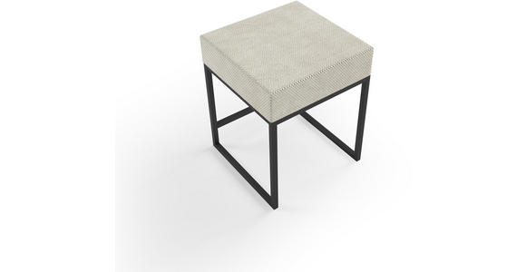 NACHTSCHRANK 45/55/45 cm - Creme/Schwarz, Design, Textil/Metall (45/55/45cm) - Esposa