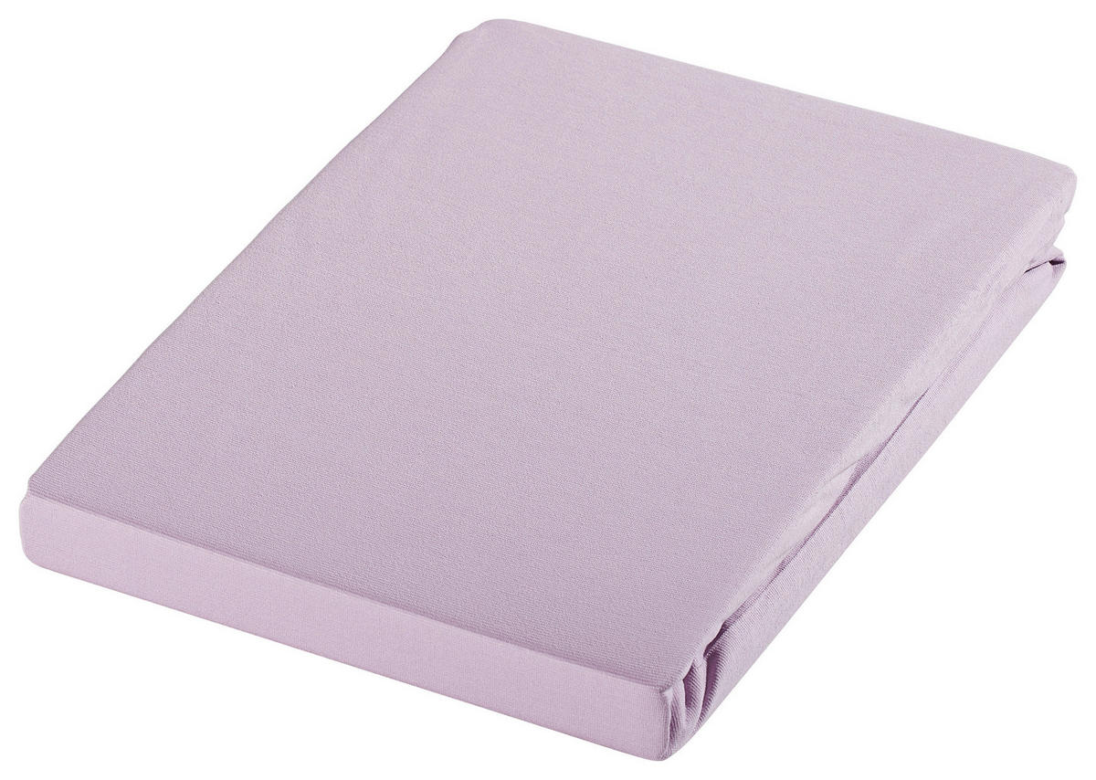 SPANNBETTTUCH Zwirn-Jersey  - Rosa, Basics, Textil (100/200cm) - Estella