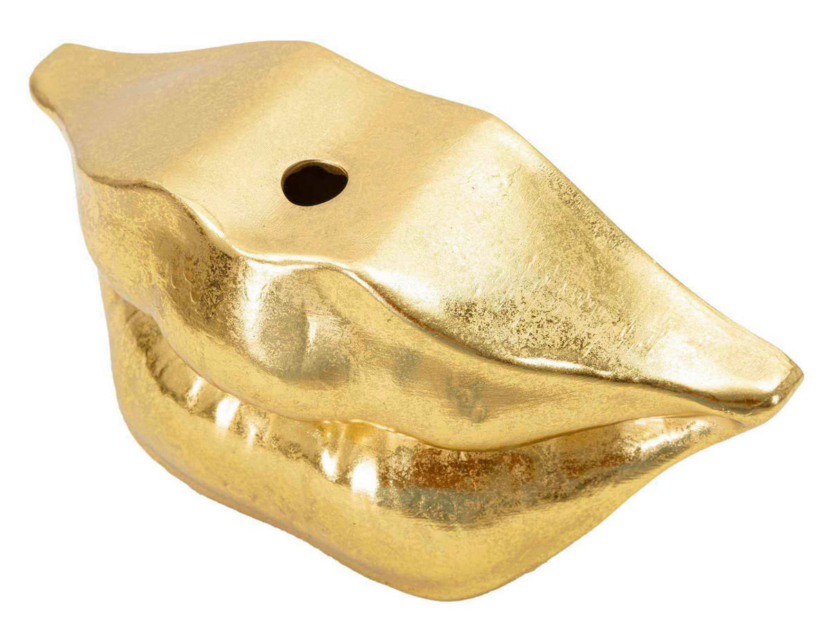 Vase Mouth Lip  - Goldfarben, Basics, Kunststoff (23/12/8cm)