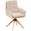 ARMLEHNSTUHL  in Eisen Cord  - Taupe/Naturfarben, KONVENTIONELL, Holz/Textil (60/93/65,5cm) - Livetastic