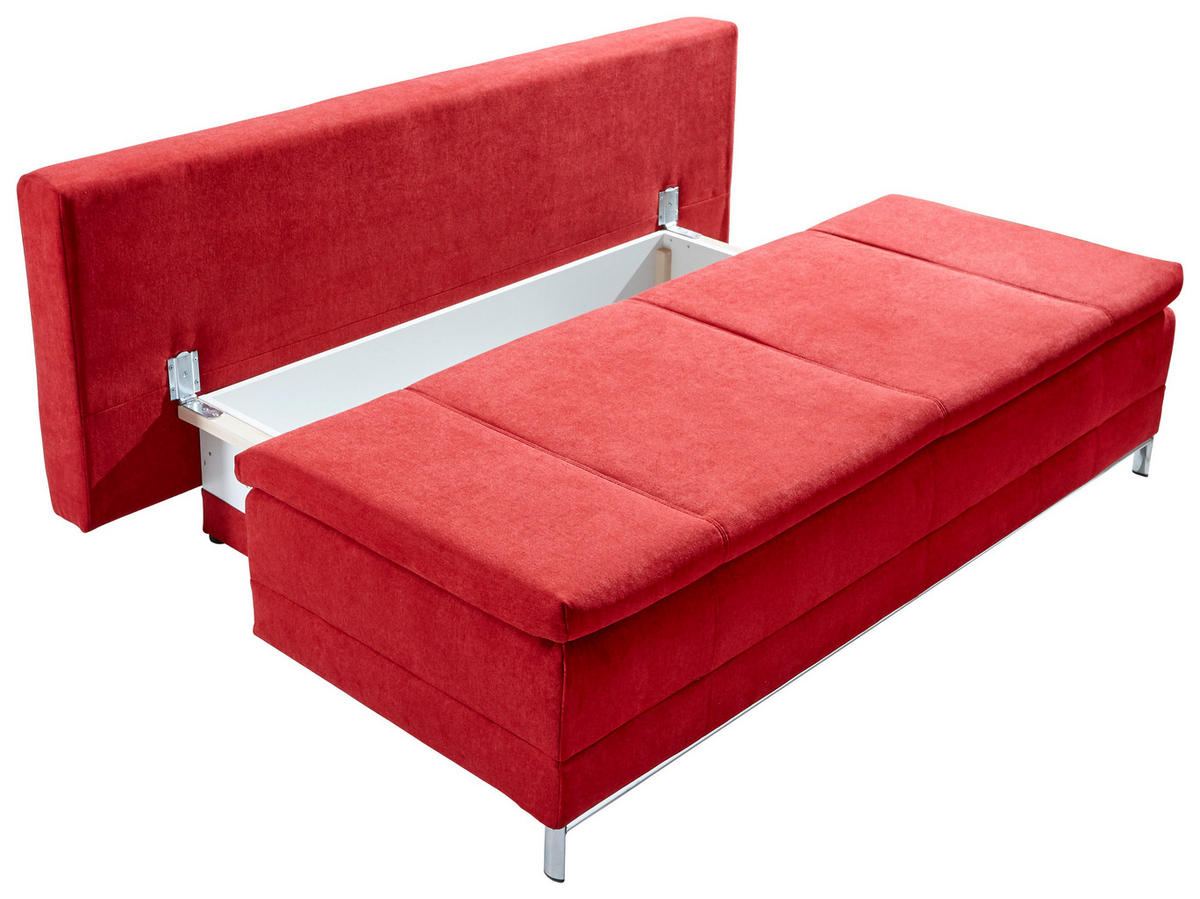 BOXSPRING KANAPÉ textil antracit  - króm/antracit, Design, textil/fém (200/93/107cm) - Novel