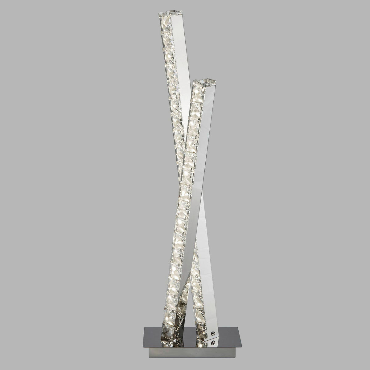 LED-TISCHLEUCHTE Clover 10/16/56 cm   - Chromfarben, Design, Glas/Metall (10/16/56cm) - Searchlight
