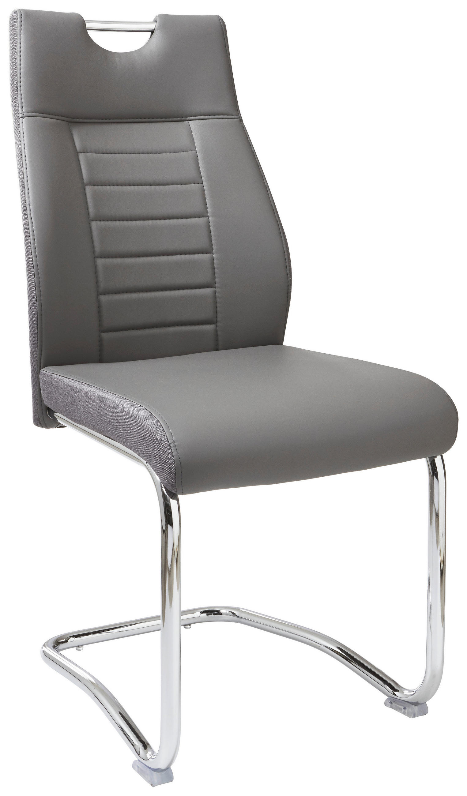 NIHAJNI STOL, kovina, tekstil siva, barve kroma - barve kroma/siva, Design, kovina/tekstil (44/97,50/60cm) - Ti'me