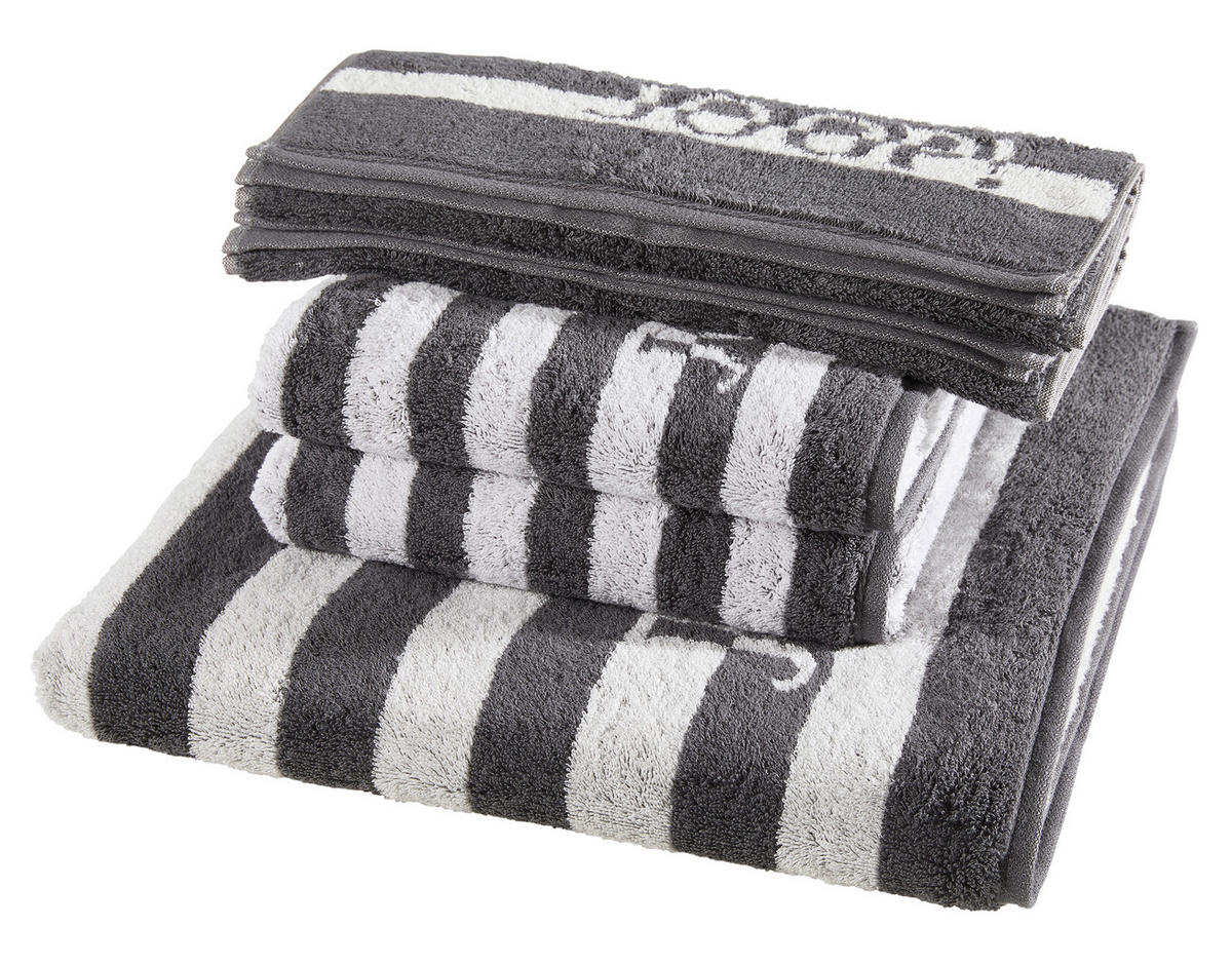 SADA RUČNÍKŮ A OSUŠEK, šedá, tmavě šedá - šedá/tmavě šedá, Basics, textil - Joop!