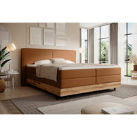 BOXSPRINGBETT 140/200 cm  in Braun  - Schwarz/Braun, Natur, Holz/Textil (140/200cm) - Valnatura