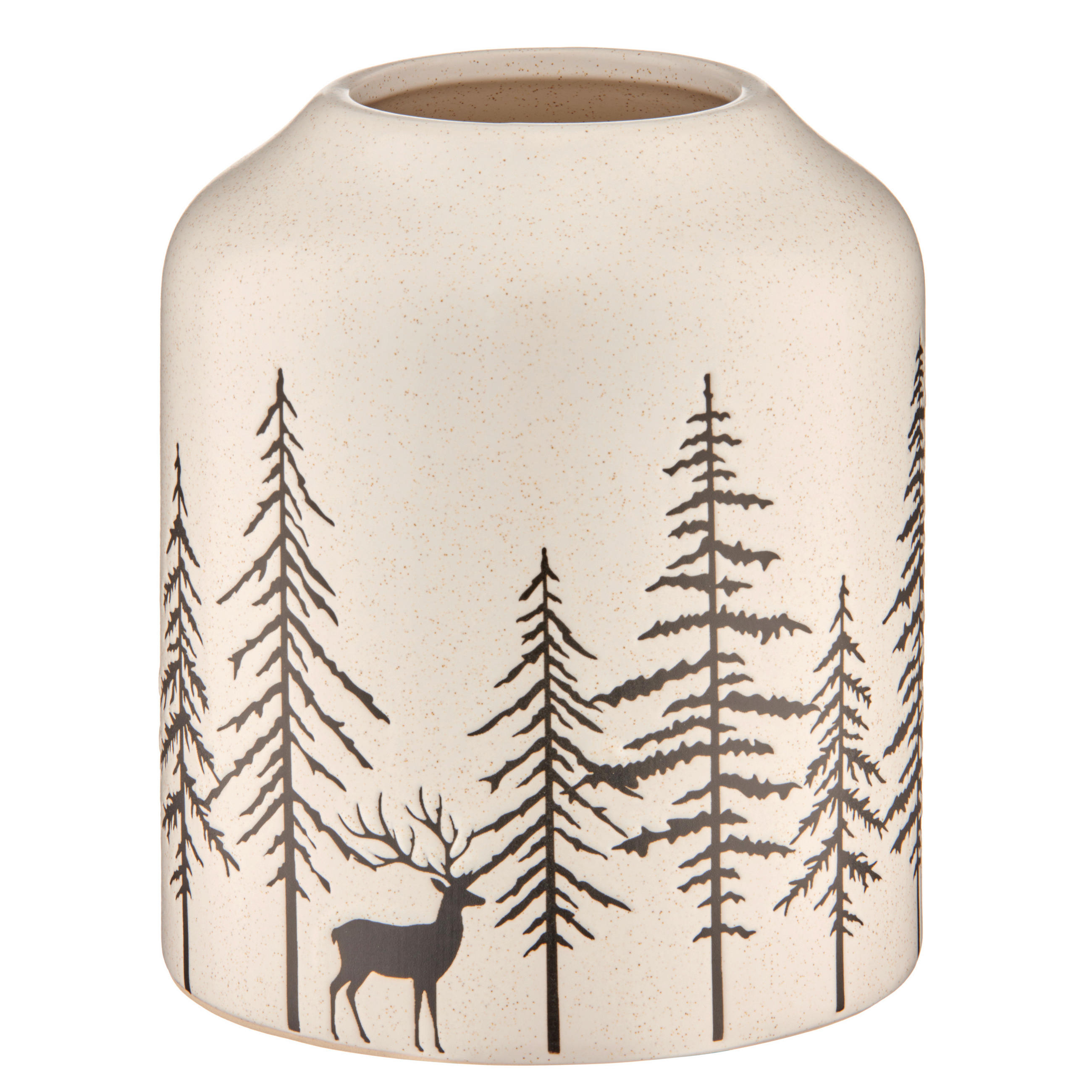 VASE  - Weiß, Basics, Keramik (13/15,5/13cm) - X-Mas