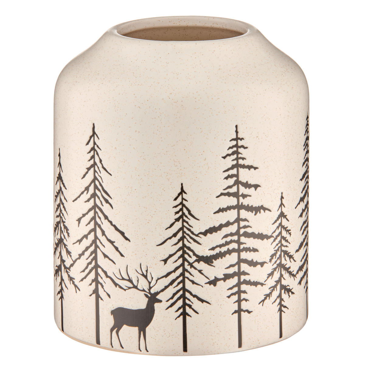 VASE  - Weiß, Basics, Keramik (13/15,5/13cm) - X-Mas
