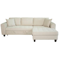 ECKSOFA MORITZ Creme Cord Zierkissen, Bettkasten  - Creme, Trend, Textil (265/155cm) - P & B