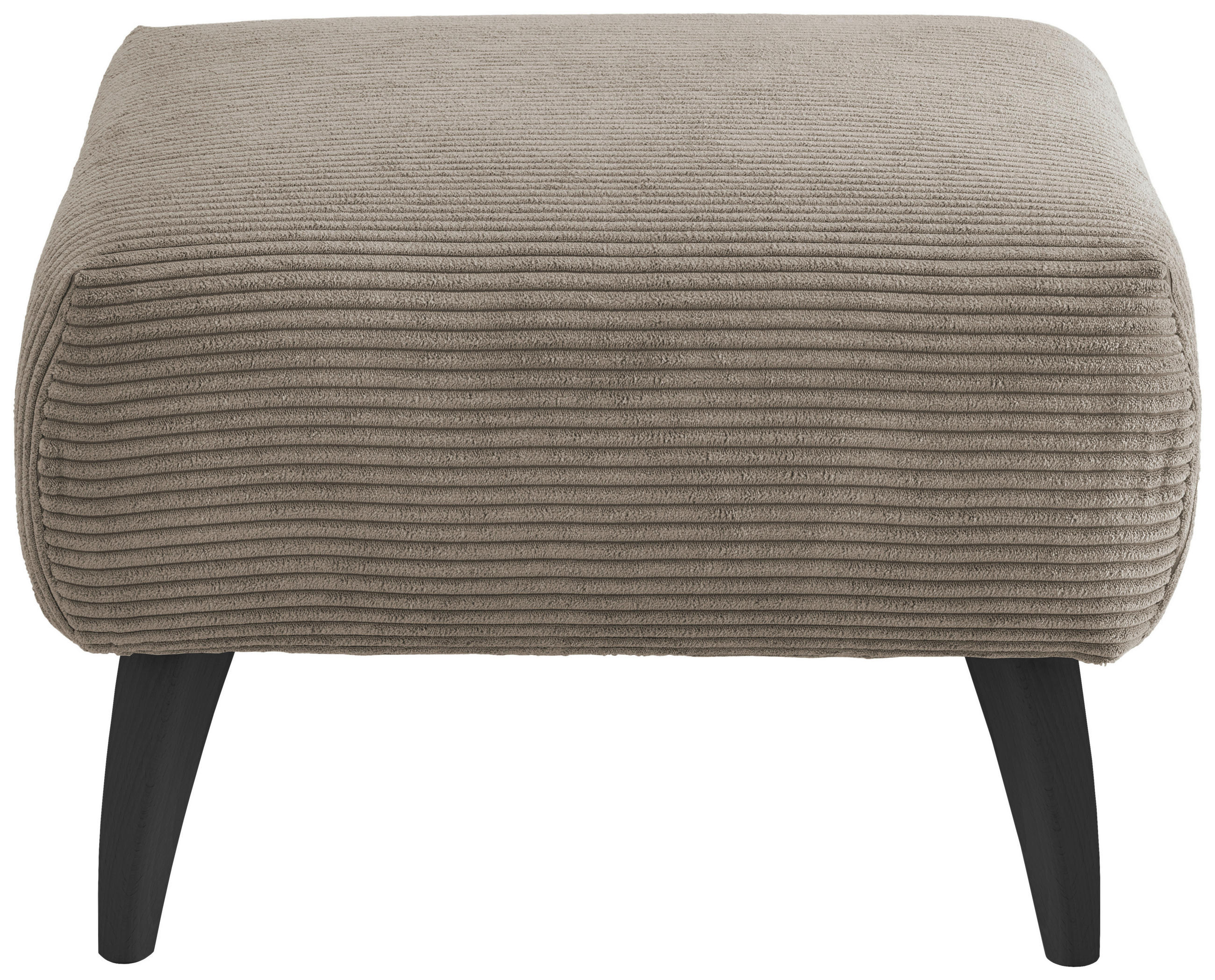 HOCKER in Holz, Textil Graubraun  - Graubraun/Schwarz, MODERN, Holz/Textil (66/44/66cm) - MID.YOU