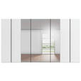 DREHTÜRENSCHRANK 400/235/61 cm,  in Weiß, 8-türig  - Graphitfarben/Weiß, Basics, Glas/Holzwerkstoff (400/235/61cm) - Novel