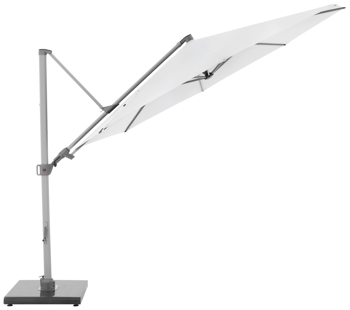 AMPELSCHIRM 340 cm Weiß  - Silberfarben/Weiß, Basics, Textil/Metall (340/340cm) - KNIRPS