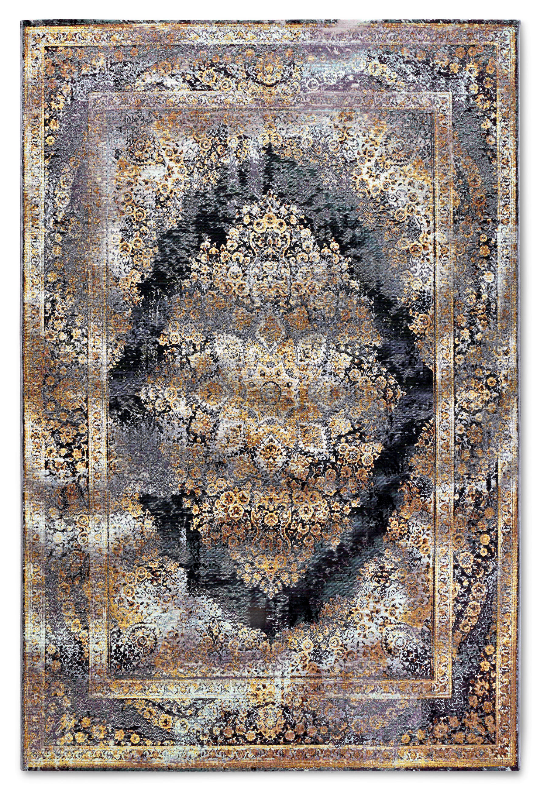 OUTDOORTEPPICH 160/235 cm Kollektion 1767 Anthrazit, Goldfarben  - Anthrazit/Goldfarben, Design, Kunststoff (160/235cm) - Villeroy & Boch