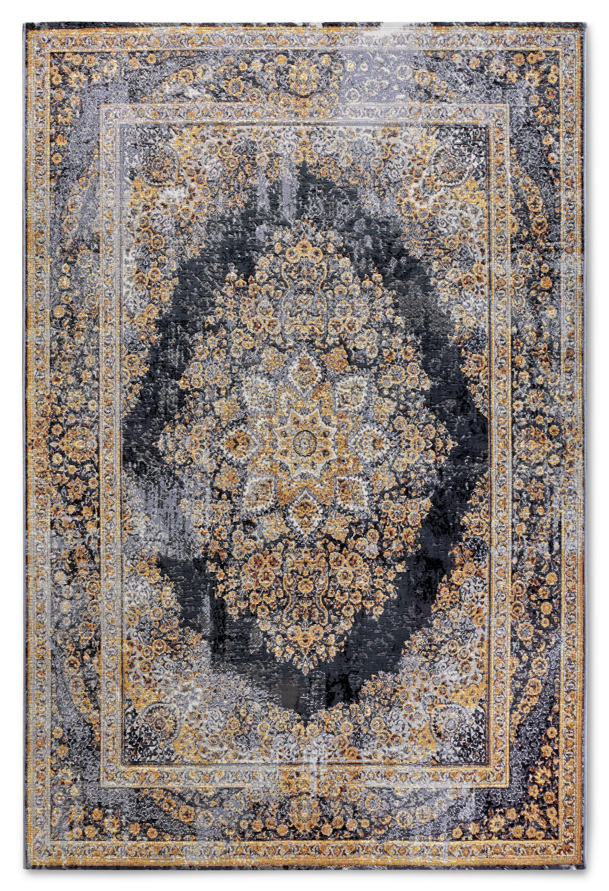 OUTDOORTEPPICH 160/235 cm Kollektion 1767 Anthrazit, Goldfarben  - Anthrazit/Goldfarben, Design, Kunststoff (160/235cm) - Villeroy & Boch