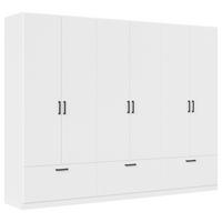 KLEIDERSCHRANK in Weiss  - Weiss/Grau, Basics, Holzwerkstoff/Metall (271/210/54cm) - Boxxx