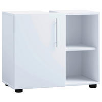 WASCHBECKENUNTERSCHRANK 60,2/50,7/29,6 cm  - Weiss/Schwarz, Modern, Holzwerkstoff/Kunststoff (60,2/50,7/29,6cm) - MID.YOU