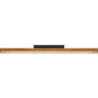 LED-DECKENLEUCHTE 100/7/4 cm   - Schwarz/Braun, Basics, Holz/Kunststoff (100/7/4cm) - Herzblut