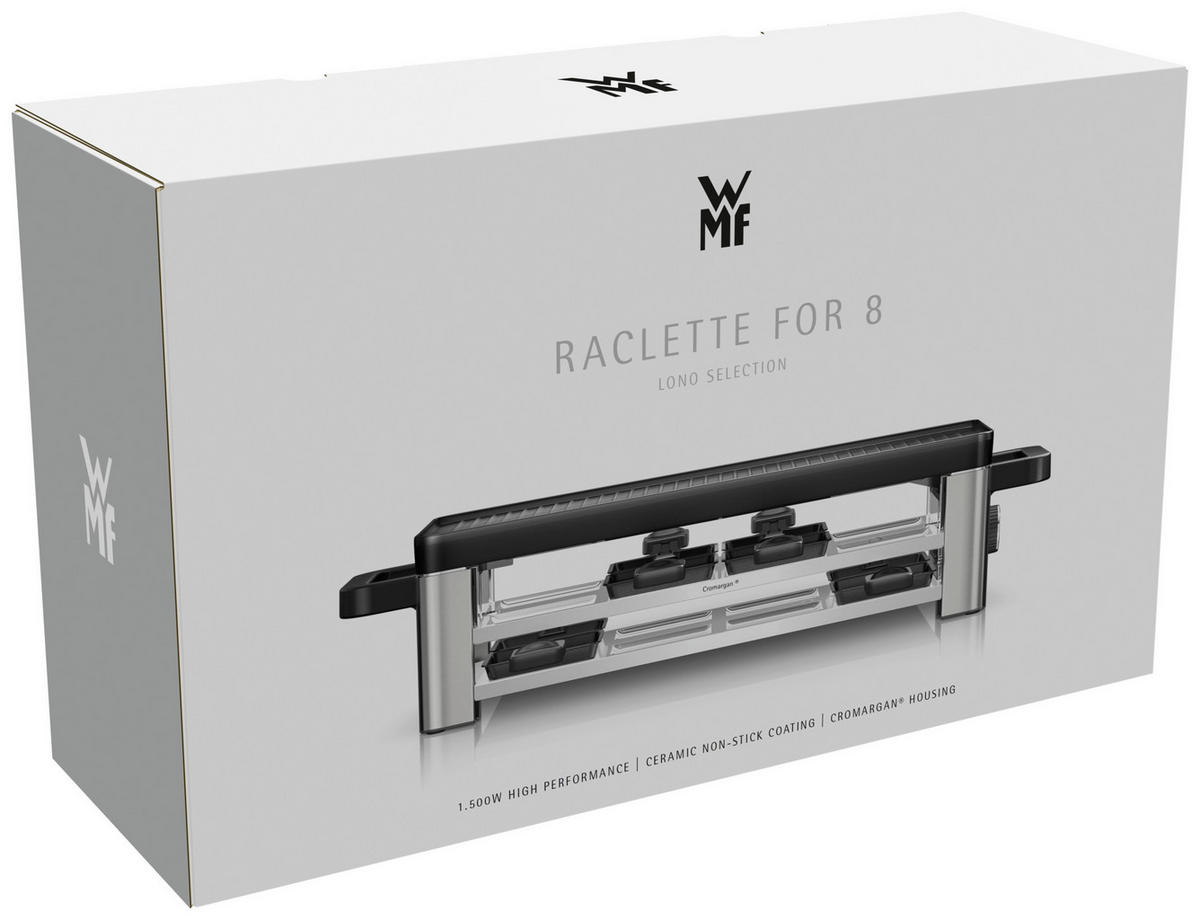 RACLETTE-GRILL WMF Lono  - Edelstahlfarben, Design, Metall (44/24/13,2cm) - WMF