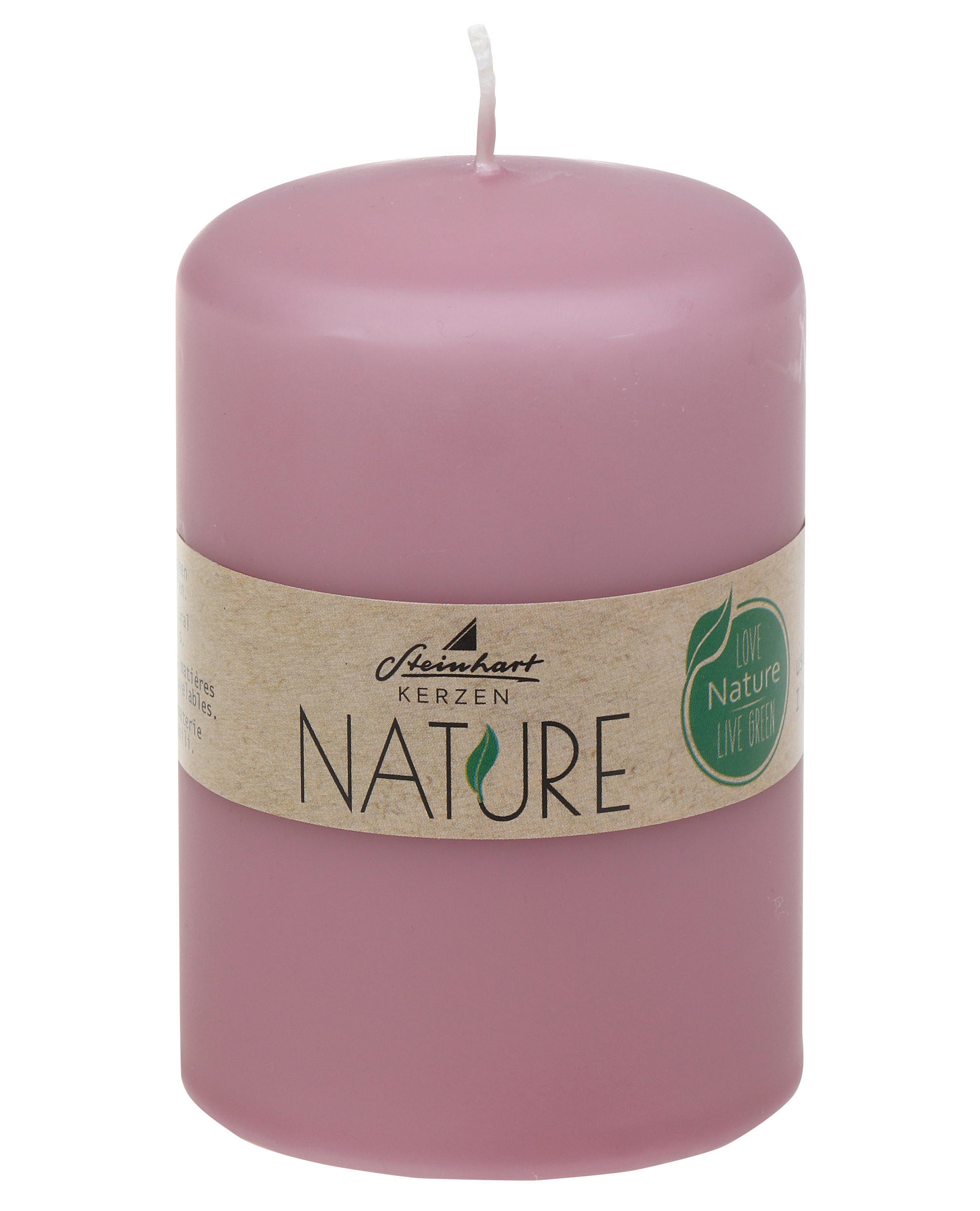 STUMPENKERZE  - Basics, Naturmaterialien (6,7/10cm) - Steinhart
