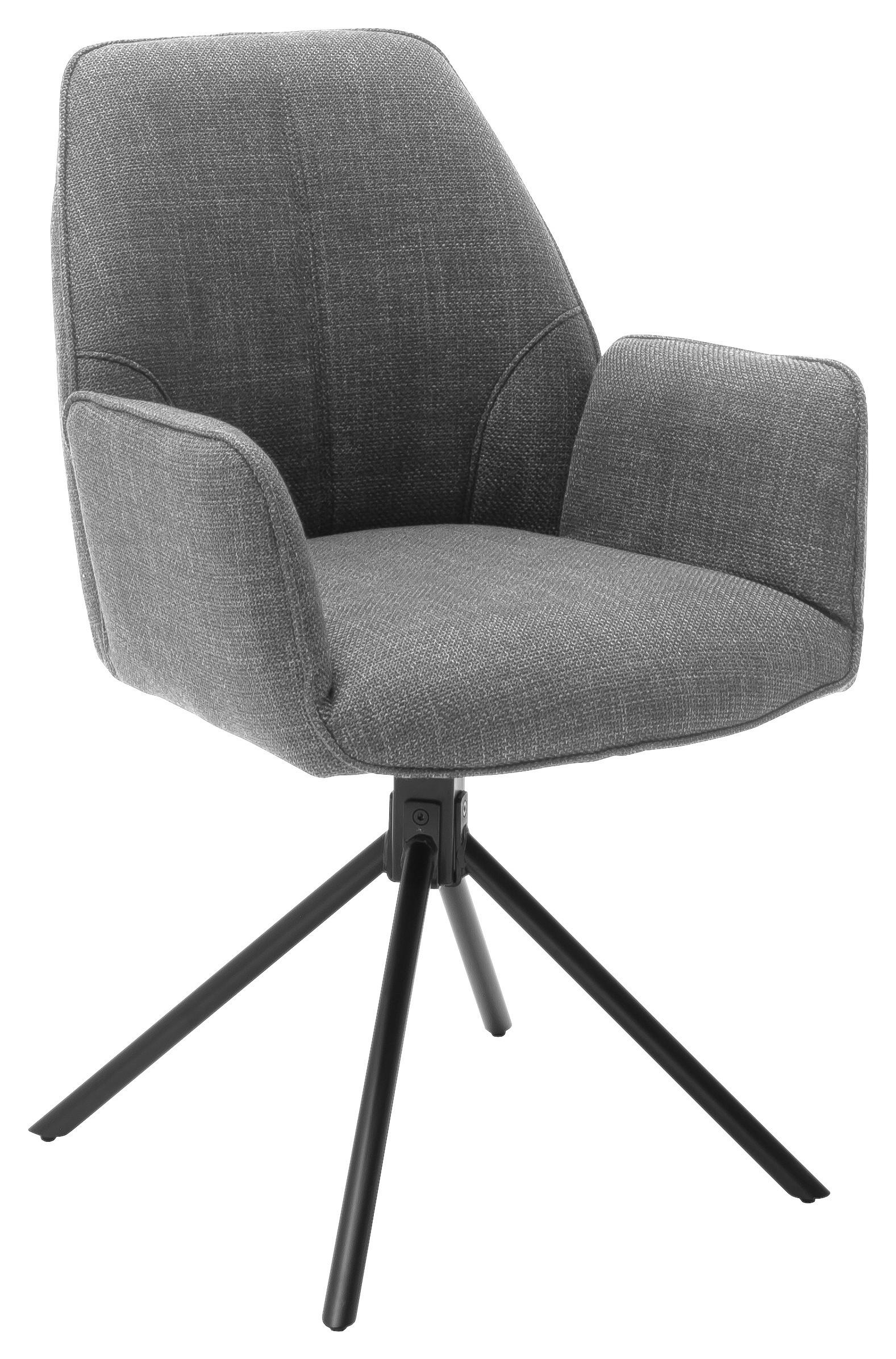 ARMLEHNSTUHL  in Webstoff  - Schwarz/Grau, Design, Textil/Metall (58/87/61cm) - Carryhome