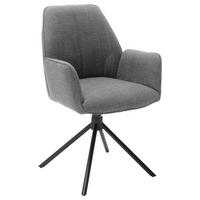 ARMLEHNSTUHL  in Webstoff  - Schwarz/Grau, Design, Textil/Metall (58/87/61cm) - Carryhome