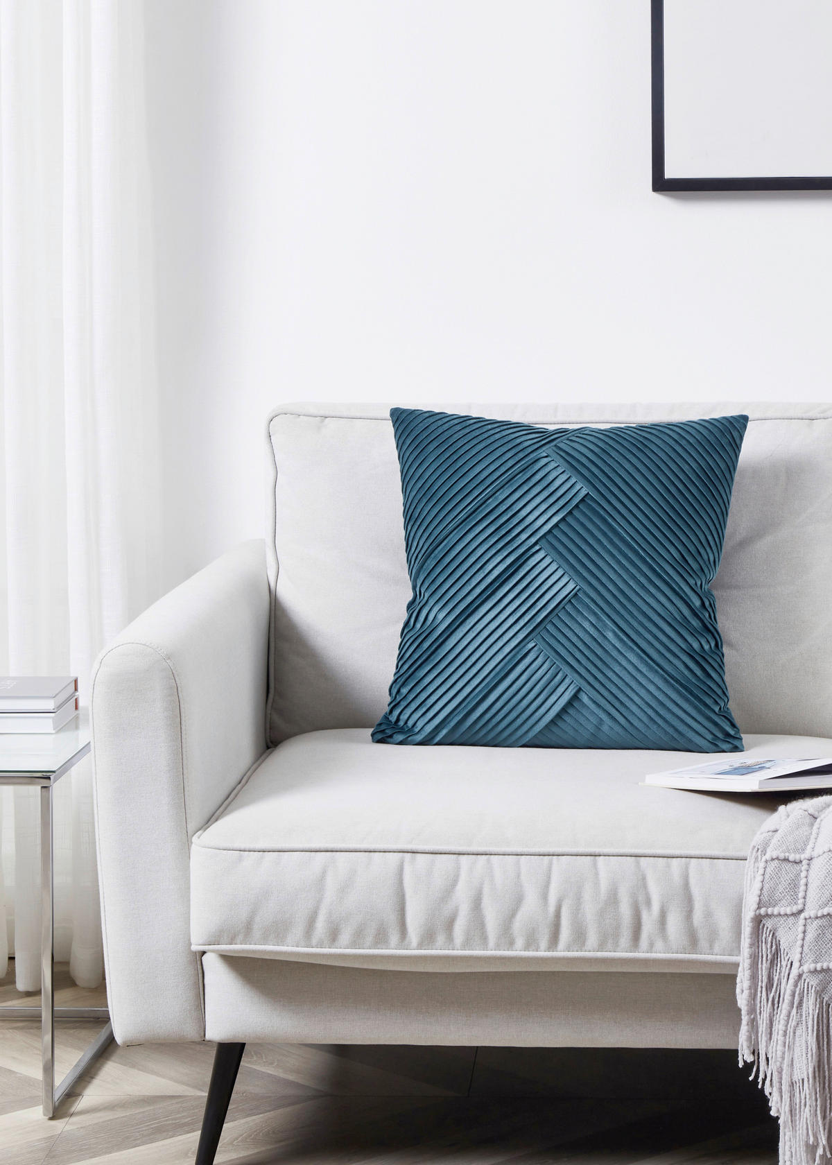 ZIERKISSEN  45/45 cm   - Petrol, Design, Textil (45/45cm) - Eglo