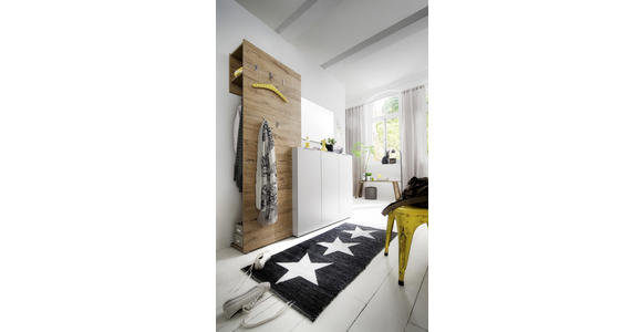 GARDEROBE 3-teilig in 175/190/39 cm - Eichefarben/Weiß, Design, Holzwerkstoff (175/190/39cm) - Carryhome