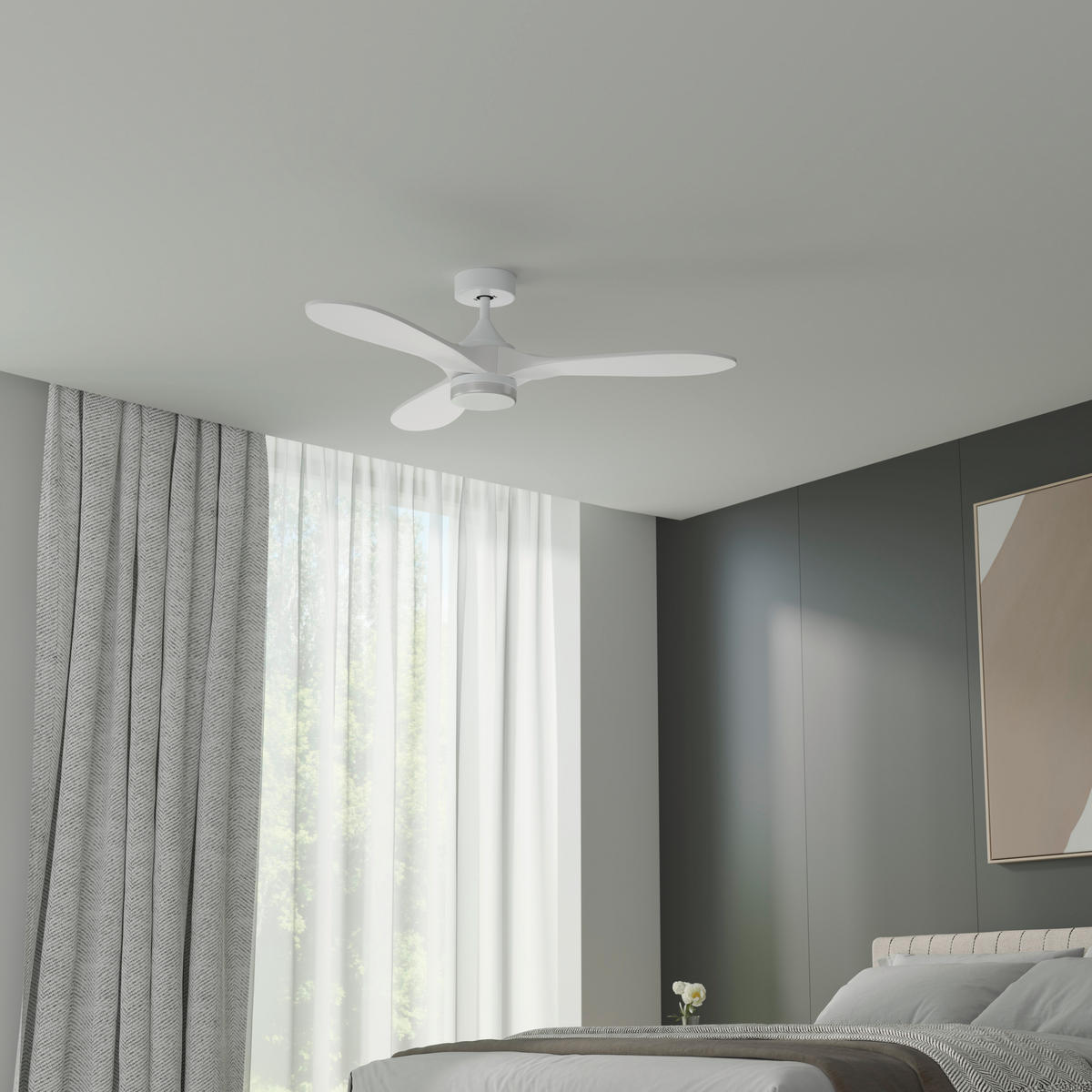 VENTILATOR STROPNI  bijela   bijela   - bijela, Basics, metal/plastika (132/35cm) - Mican