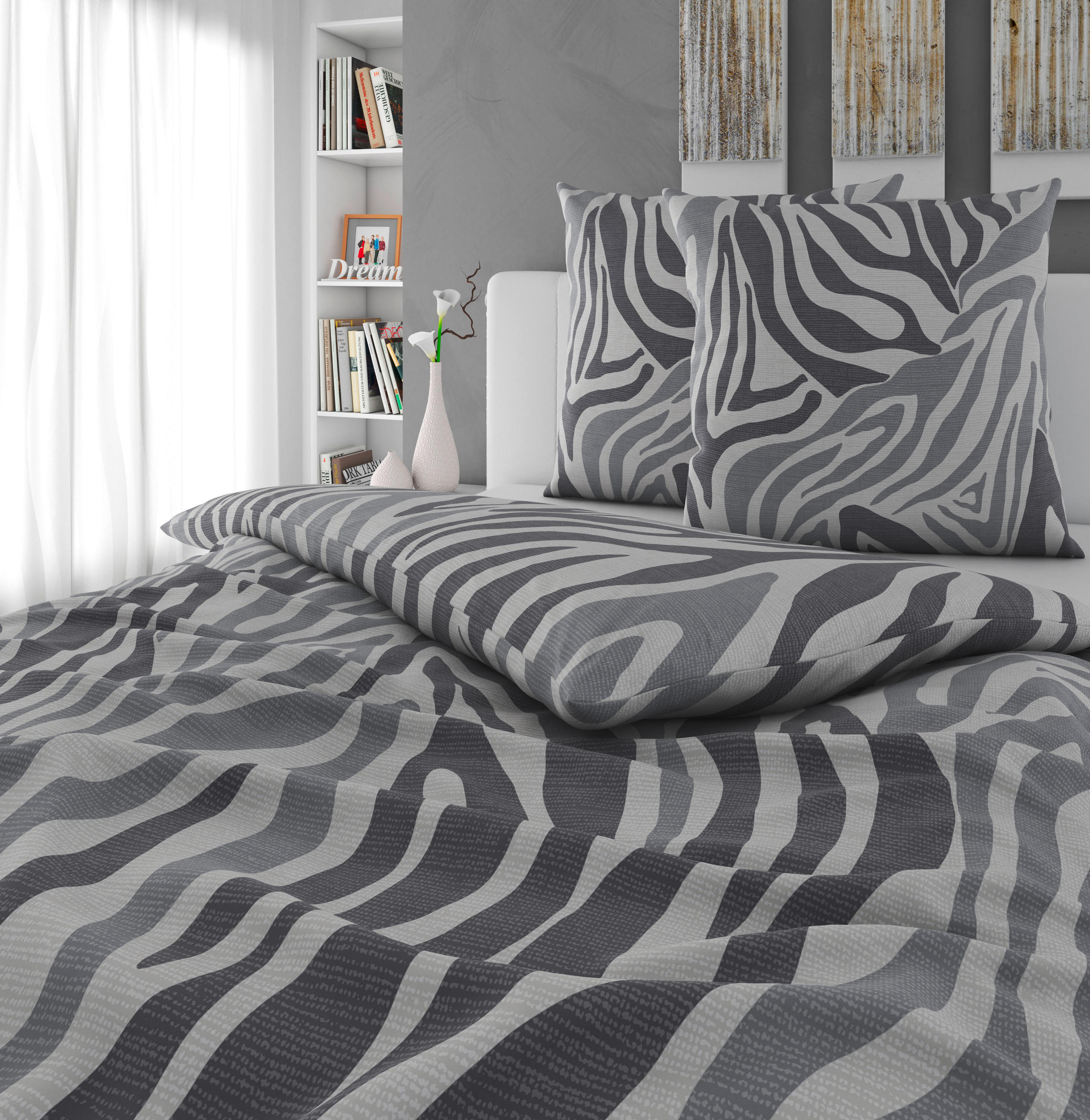 BETTWÄSCHE Flanell 200/200 cm  - Grau, Textil (200/200cm) - Novel