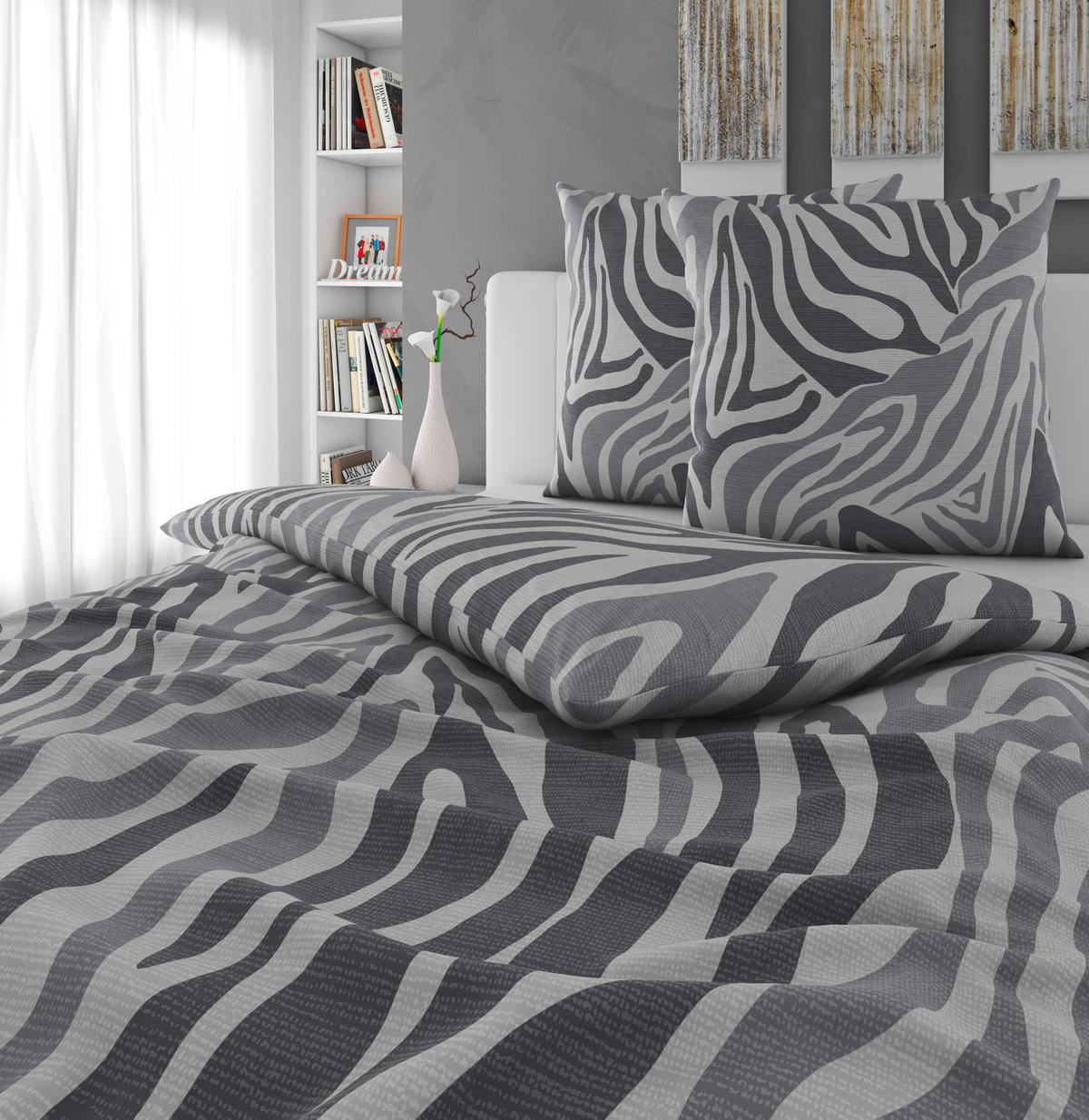 BETTWÄSCHE Flanell 200/200 cm  - Grau, Textil (200/200cm) - Novel