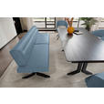 SITZBANK 220/87/70 cm  in Hellblau  - Schwarz/Hellblau, KONVENTIONELL, Textil/Metall (220/87/70cm) - Moderano