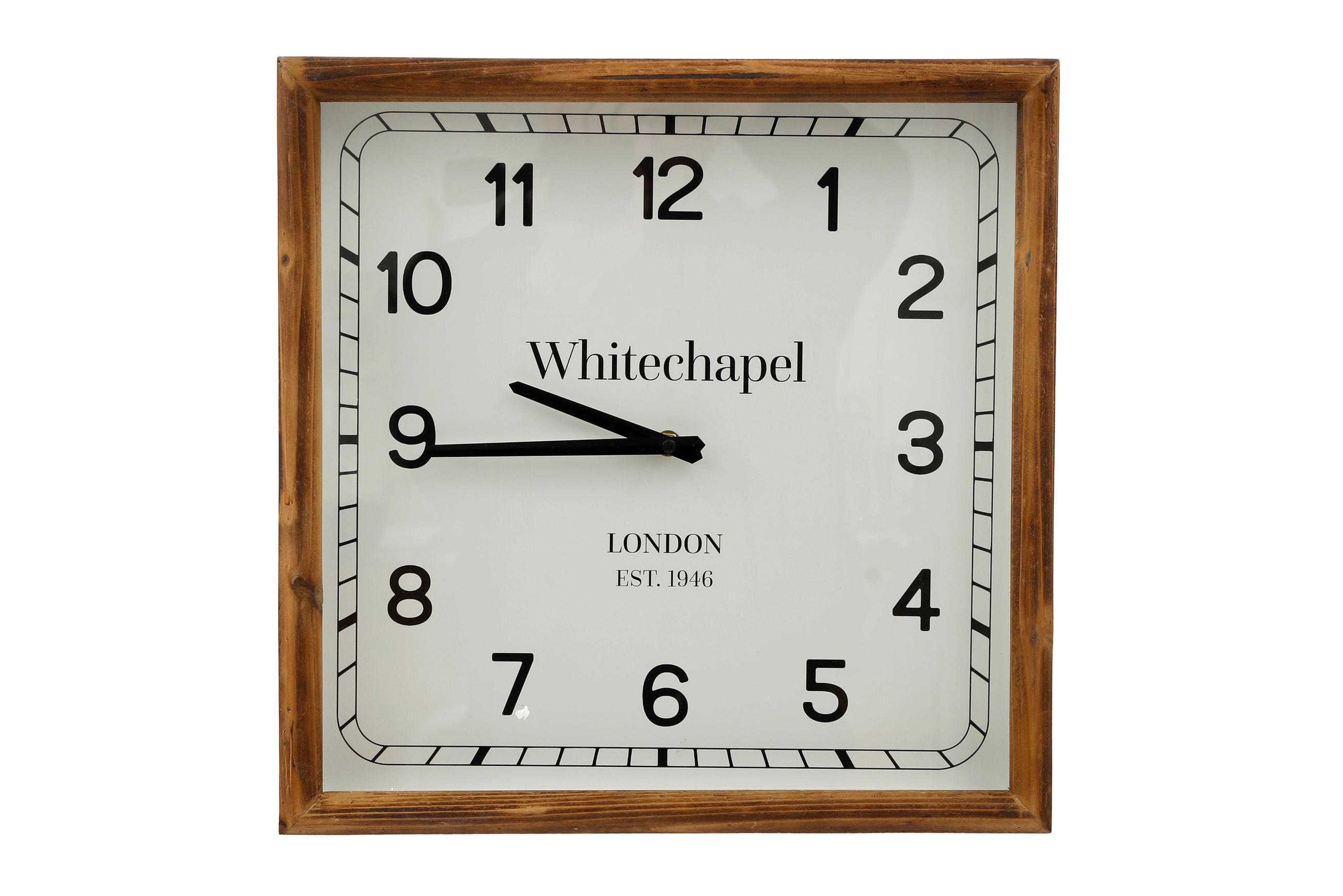 FALIÓRA 40/40/6.5 cm   - fehér/világosbarna, Basics, Üveg/fa (40/40/6.5cm)