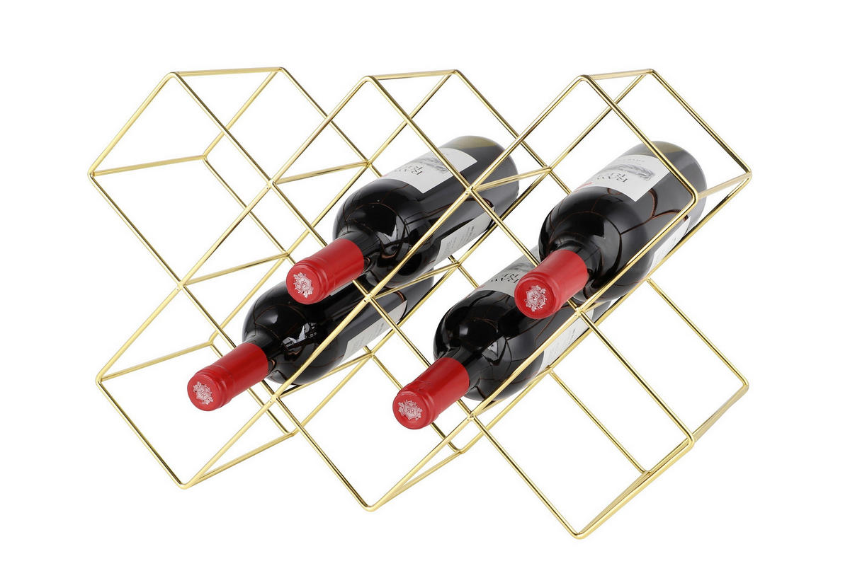 WEINREGAL  46/16,6/31 cm  - Goldfarben, Basics, Metall (46/16,6/31cm) - Echtwerk