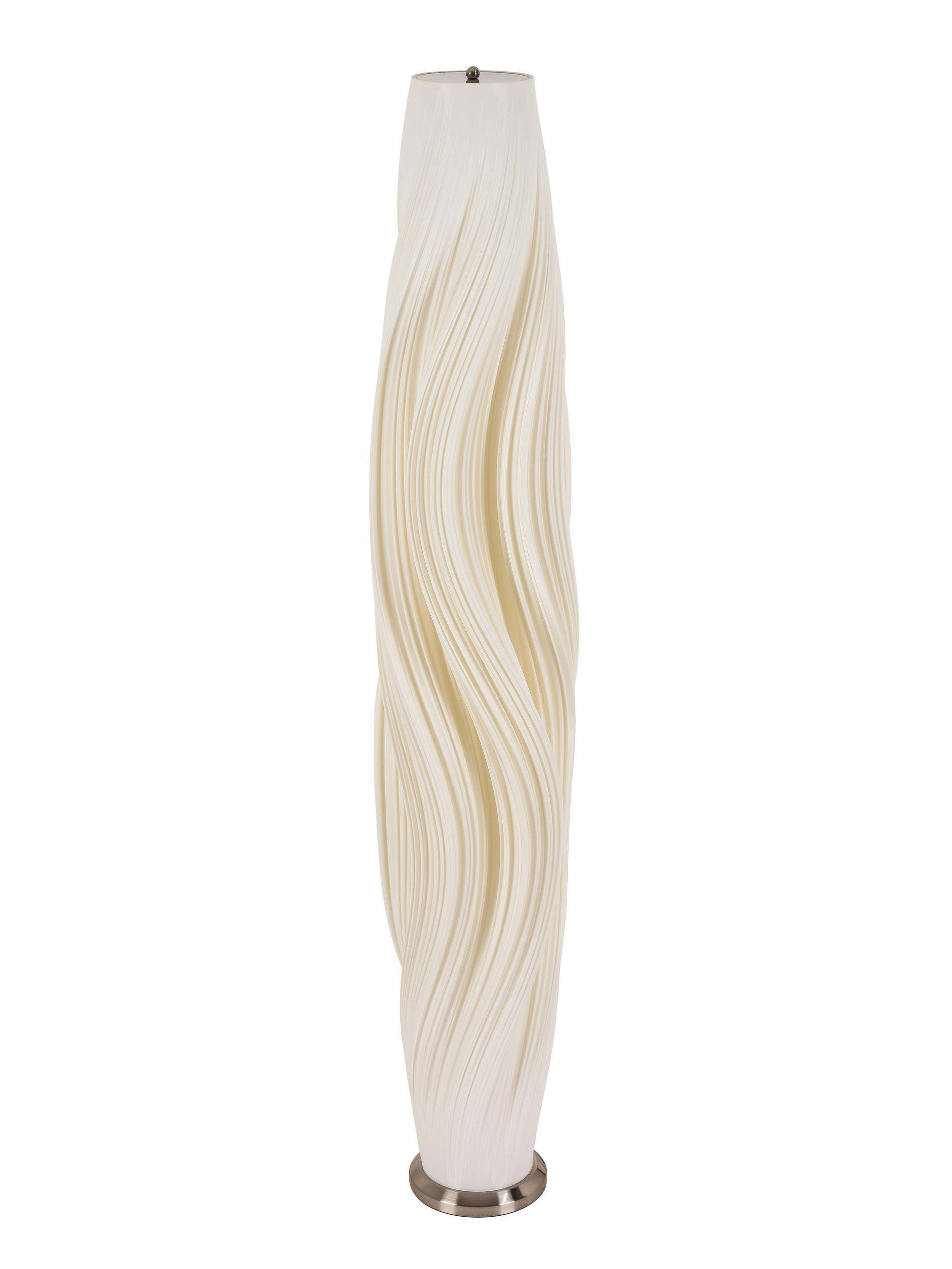 LED-STEHLEUCHTE - Weiss/Nickelfarben, Lifestyle, Kunststoff/Metall (30/155cm) - Dieter Knoll