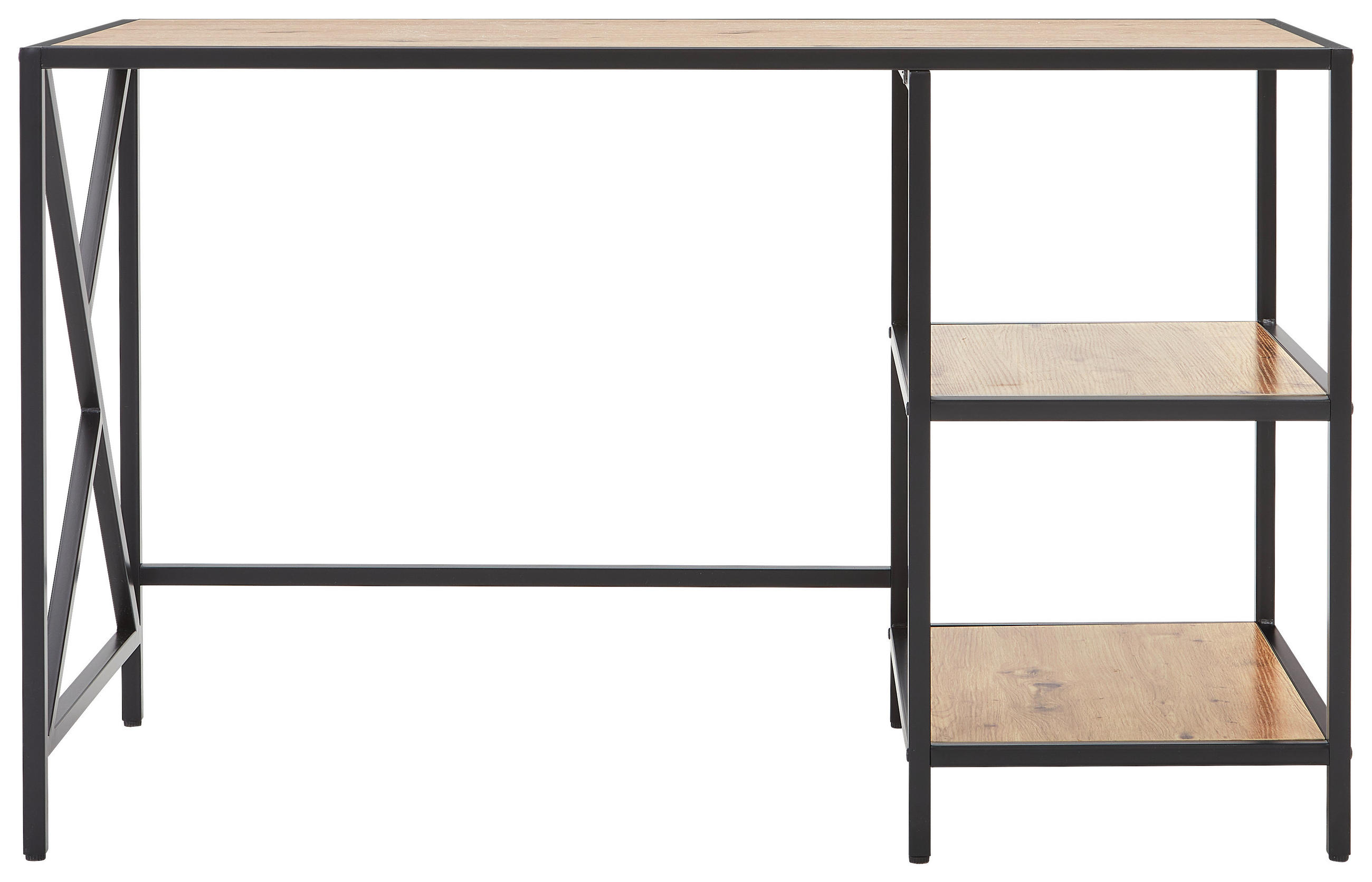 PSACÍ STŮL, černá, dub artisan, 120/60/74 cm - černá/dub artisan, Basics, kov/kompozitní dřevo (120/60/74cm) - Boxxx