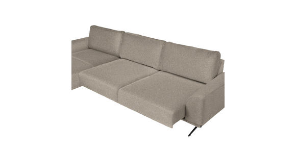 ECKSOFA in Webstoff Beige  - Beige/Schwarz, Design, Textil/Metall (172/320cm) - Valnatura