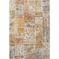 WEBTEPPICH 120/170 cm Argentum Creme, Goldfarben, Terracotta  - Goldfarben/Terracotta, KONVENTIONELL, Kunststoff/Textil (120/170cm) - Novel