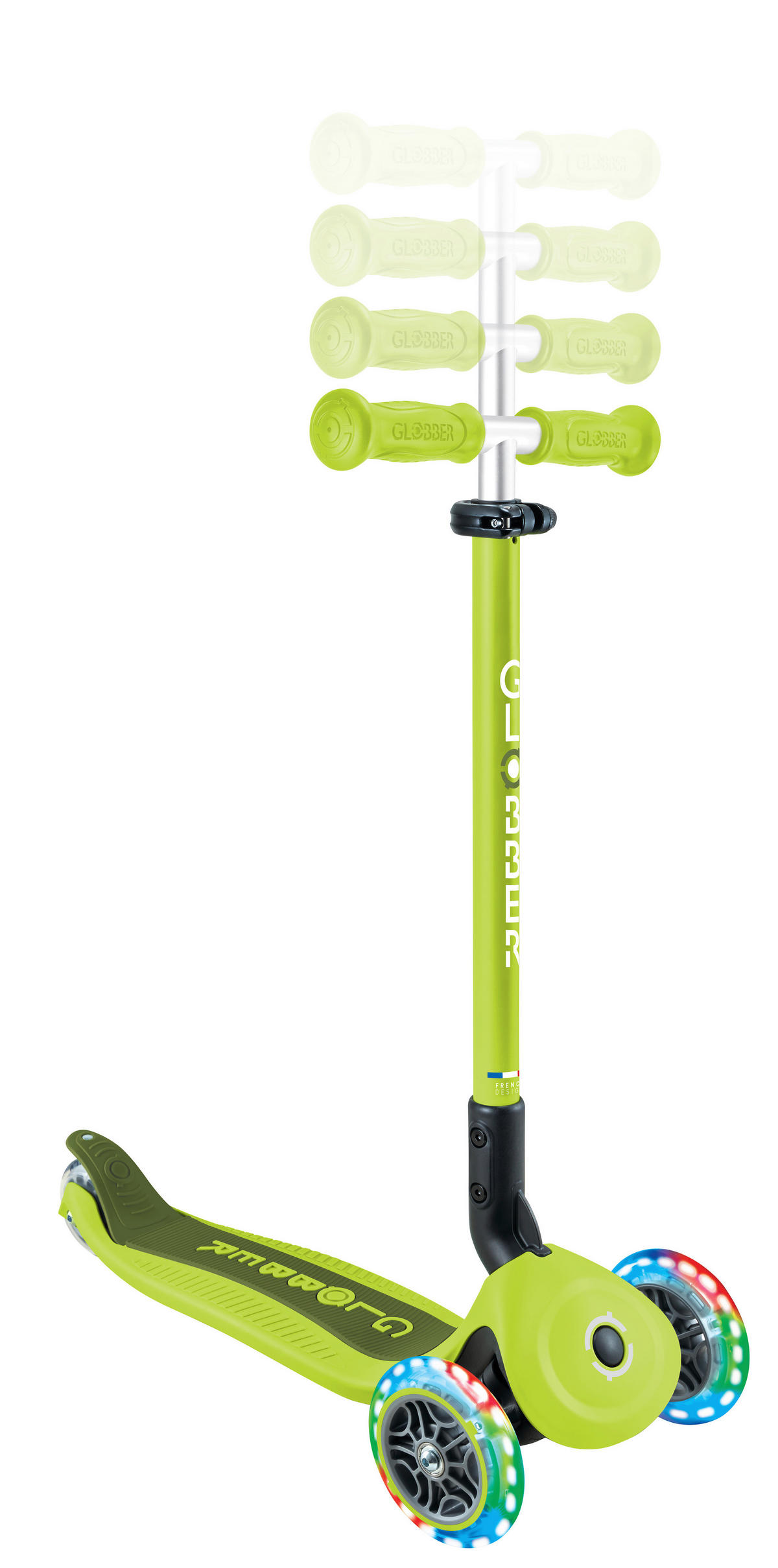 LAUFRAD GO-UP ACTIVE LIGHTS 3IN1  - Limette/Hellgrün, LIFESTYLE, Kunststoff/Metall (67/28/95,5cm) - GLOBBER