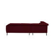 ECKSOFA in Chenille Rot 205/280 cm - Rot/Schwarz, Design, Textil/Metall (205/280cm) - Xora