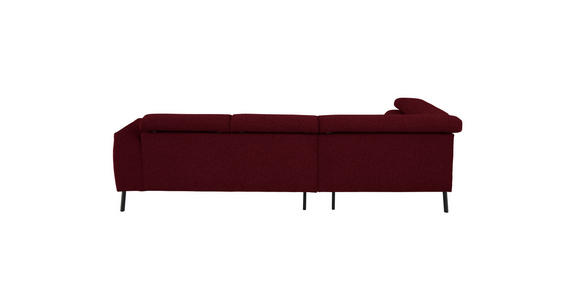 ECKSOFA in Chenille Rot 205/280 cm - Rot/Schwarz, Design, Textil/Metall (205/280cm) - Xora