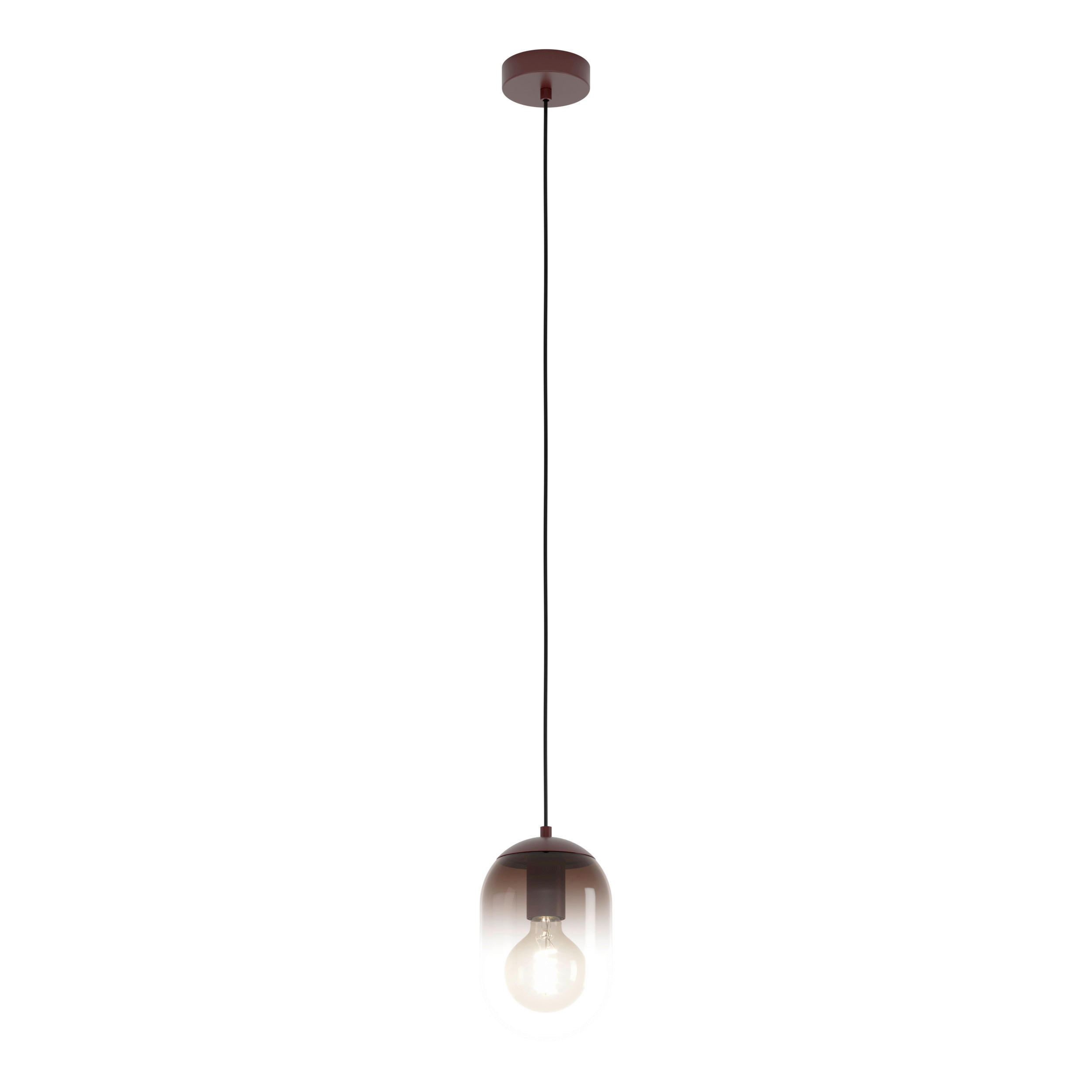HÄNGELEUCHTE 15/110 cm  - Orange, Design, Glas (15/110cm) - Eglo