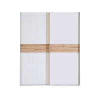 FÜGGESZTETT TOLÓAJTÓS SZEKRÉN fehér, tölgyfa  - alumínium színű/tölgyfa, Konventionell, faalapú anyag/fém (170,3/210,5/61,2cm) - Xora