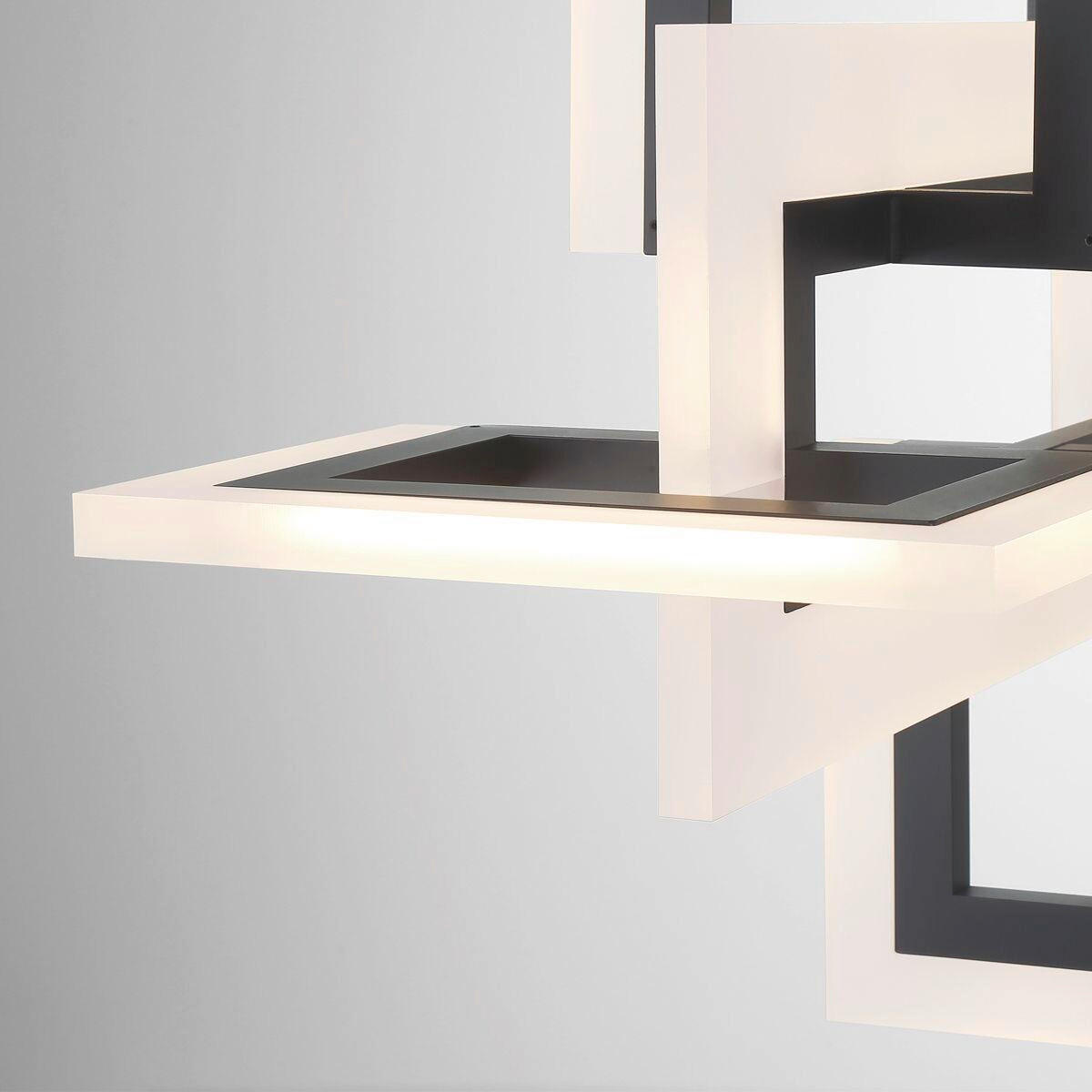 LED-HÄNGELEUCHTE Eurofase 50/122,8/23,1 cm   - Schwarz, Design, Kunststoff/Metall (50/122,8/23,1cm) - Elstead Lighting
