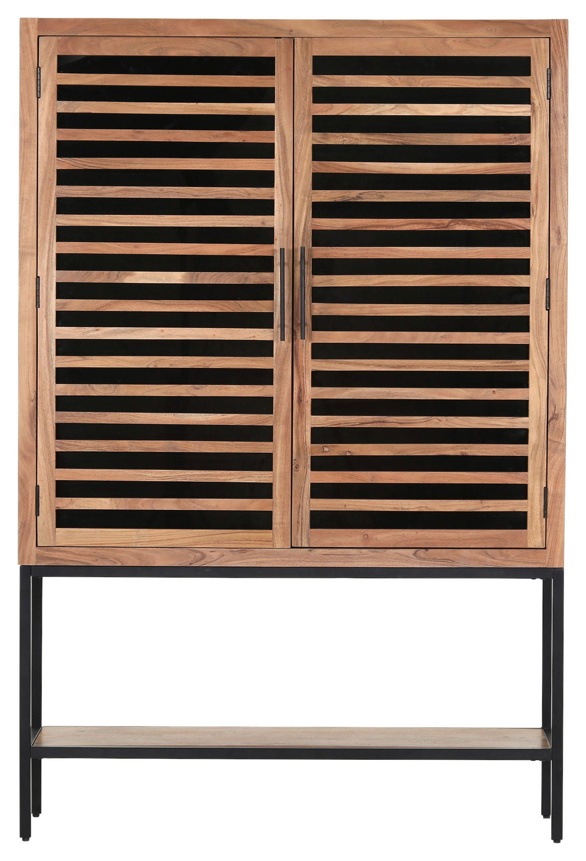 HIGHBOARD  in 120/180/43 cm  - Schwarz/Naturfarben, LIFESTYLE, Glas/Holz (120/180/43cm) - Landscape