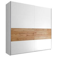 ORMAR - VISEĆA KLIZNA VRATA bela, divlji hrast  215/210/60 cm  - boja hrasta/bela, Moderno, metal/pločasti materijal (215/210/60cm) - Hom`in