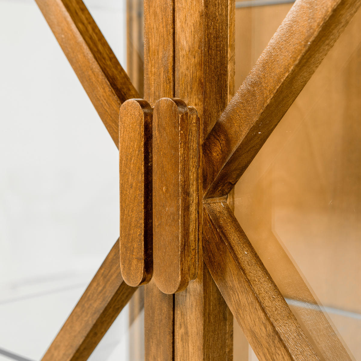 VITRINE Kella in massiv Mangoholz Naturfarben  - Naturfarben, Design, Glas/Holz (100/132/44cm) - Livetastic