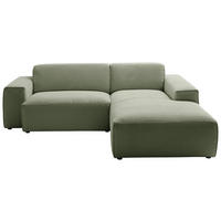 Freisteller von Pure Home Lifestyle ECKSOFA Olivgrün Cord.